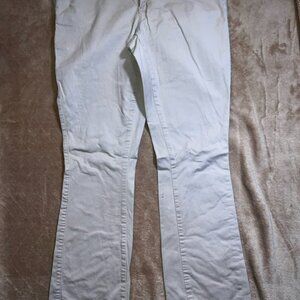 Maurices Womens Size 7/8 Reg Tan Khaki Boot Cut Button Pocket Zip Jeans (O)